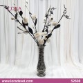 Çiçek desenli Gümüş vazo - 51816