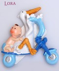Bisikletli Leylekli Bebek - 11170