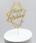 Pleksi Pasta ve Cupcake Yazıları Happy Birthday  - 17043