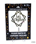 Pleksi Pasta ve Cupcake Yazıları İyiki Doğdun Altıgen - 17072