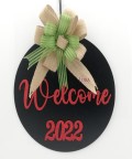 Ahşap Kapı Süsü Welcome 2022 - 54286