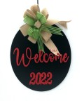 Ahşap Kapı Süsü Welcome 2022 - 54288