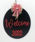 Ahşap Kapı Süsü Welcome 2022